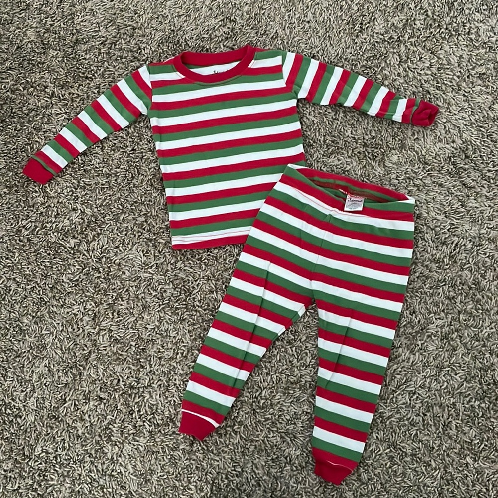 Leveret 100% Cotton Striped Christmas Pajamas